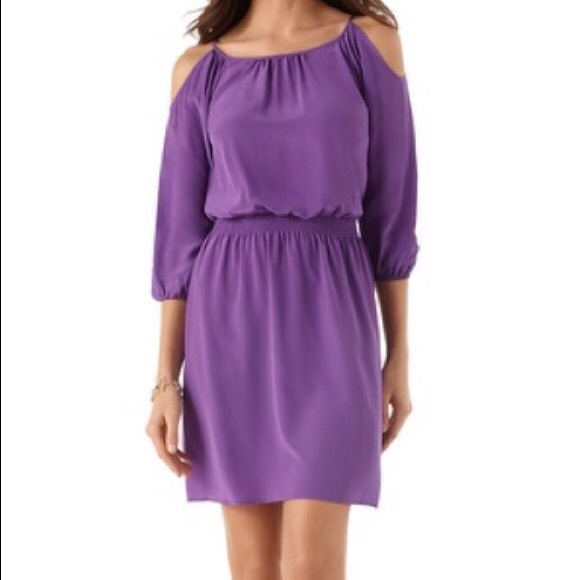White House Black Market Dresses & Skirts - 🎉COLD-SHOULDER SILK CREPE DE CHINE DRESS